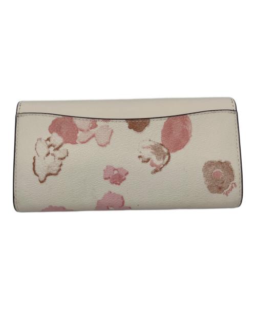 COACH（コーチ）COACH (コーチ) エンベロープ・ウォレット フローラルプリント長財布 アイボリーの古着・服飾アイテム