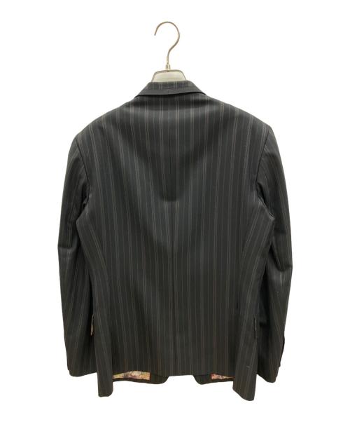 Savile Clifford（サヴィル・クリフォード）Savile Clifford (サヴィル・クリフォード) セットアップスーツ　ストライプ ダークグレー×ピンク サイズ:Ｍの古着・服飾アイテム