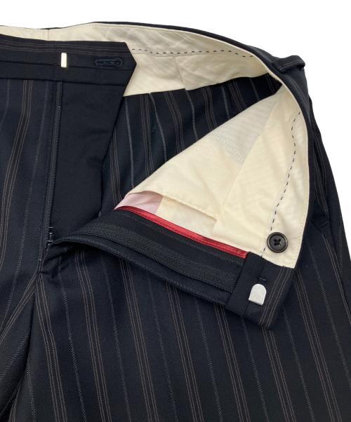 Savile Clifford（サヴィル・クリフォード）Savile Clifford (サヴィル・クリフォード) セットアップスーツ　ストライプ ダークグレー×ピンク サイズ:Ｍの古着・服飾アイテム