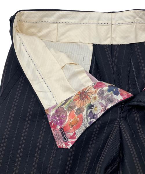 Savile Clifford（サヴィル・クリフォード）Savile Clifford (サヴィル・クリフォード) セットアップスーツ　ストライプ ダークグレー×ピンク サイズ:Ｍの古着・服飾アイテム