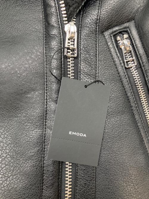 EMODA（エモダ）EMODA (エモダ) フェイクレザージャケット ブラック サイズ:Ｆ 未使用品の古着・服飾アイテム