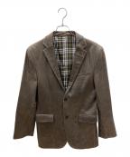 BURBERRY BLACK LABELバーバリーブラックレーベル）の古着「ラムレザーテーラードジャケット」｜チョコレートブラウン