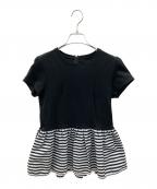 BORDERS at BALCONYボーダーズアットバルコニー）の古着「チュニック」｜ブラック×ホワイト