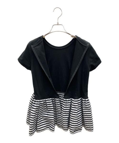 BORDERS at BALCONY（ボーダーズアットバルコニー）BORDERS at BALCONY (ボーダーズアットバルコニー) チュニック ブラック×ホワイト サイズ:36の古着・服飾アイテム