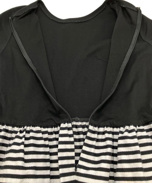 BORDERS at BALCONY（ボーダーズアットバルコニー）BORDERS at BALCONY (ボーダーズアットバルコニー) チュニック ブラック×ホワイト サイズ:36の古着・服飾アイテム