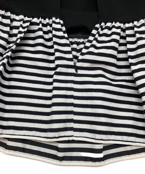 BORDERS at BALCONY（ボーダーズアットバルコニー）BORDERS at BALCONY (ボーダーズアットバルコニー) チュニック ブラック×ホワイト サイズ:36の古着・服飾アイテム