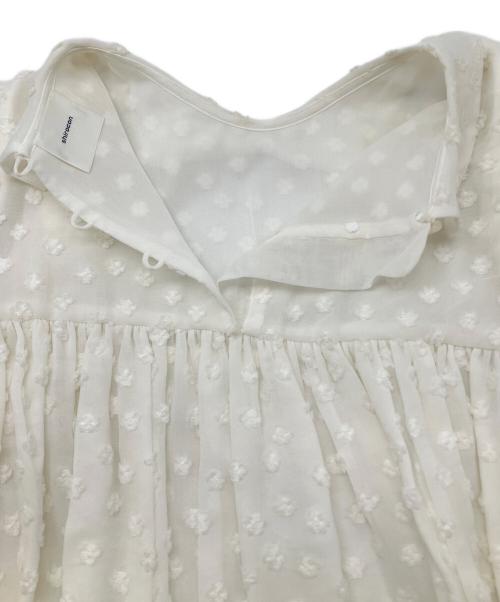 yori shirocon（ヨリ シロコン）yori shirocon (ヨリ シロコン) フローラドットブラウス ホワイト サイズ:38の古着・服飾アイテム