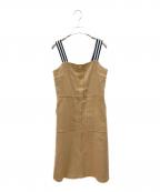 BORDERS at BALCONYボーダーズアットバルコニー）の古着「ノースリーブワンピース」｜ベージュ