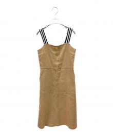BORDERS at BALCONY（ボーダーズアットバルコニー）の古着「ノースリーブワンピース」｜ベージュ