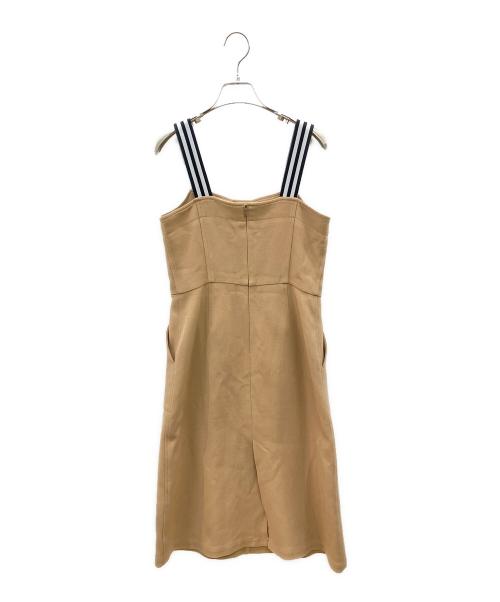 BORDERS at BALCONY（ボーダーズアットバルコニー）BORDERS at BALCONY (ボーダーズアットバルコニー) ノースリーブワンピース ベージュ サイズ:36の古着・服飾アイテム