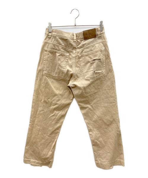 Calvin Klein Jeans（カルバンクラインジーンズ）Calvin Klein Jeans (カルバンクラインジーンズ) 90sデニムバギーパンツ　古着 ベージュ サイズ:28の古着・服飾アイテム