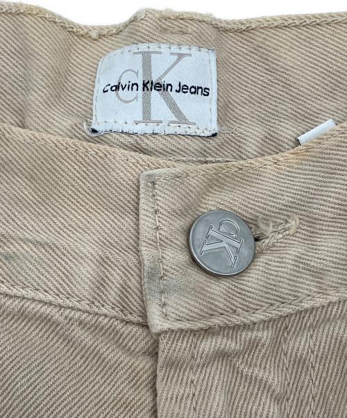 Calvin Klein Jeans（カルバンクラインジーンズ）Calvin Klein Jeans (カルバンクラインジーンズ) 90sデニムバギーパンツ　古着 ベージュ サイズ:28の古着・服飾アイテム
