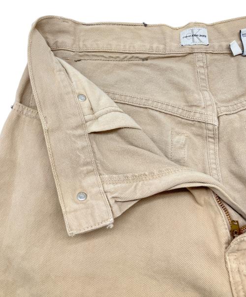 Calvin Klein Jeans（カルバンクラインジーンズ）Calvin Klein Jeans (カルバンクラインジーンズ) 90sデニムバギーパンツ　古着 ベージュ サイズ:28の古着・服飾アイテム