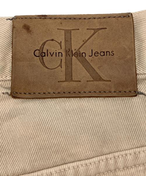 Calvin Klein Jeans（カルバンクラインジーンズ）Calvin Klein Jeans (カルバンクラインジーンズ) 90sデニムバギーパンツ　古着 ベージュ サイズ:28の古着・服飾アイテム