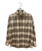 AURALEEオーラリー）の古着「長袖シャツ　SUPER LIGHT WOOL CHECK SHIRT」｜ブラウン