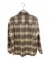AURALEE (オーラリー) 長袖シャツ　SUPER LIGHT WOOL CHECK SHIRT ブラウン サイズ:3：32000円