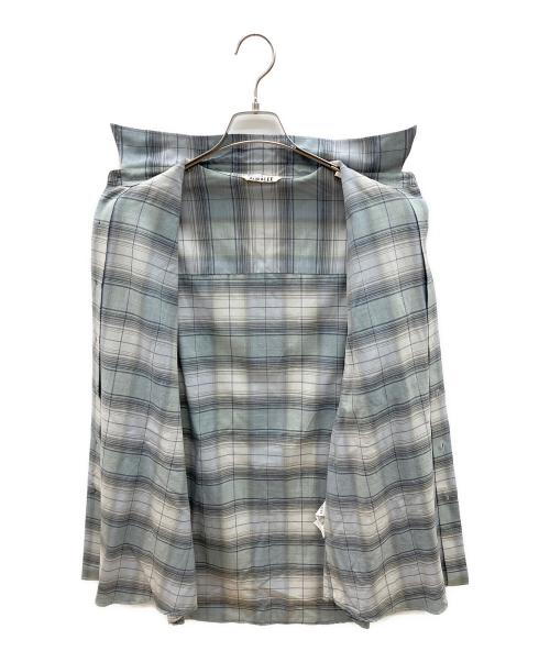 AURALEE（オーラリー）AURALEE (オーラリー) 長袖シャツ　SUPER LIGHT WOOL CHECK SHIRT ブルー サイズ:3の古着・服飾アイテム