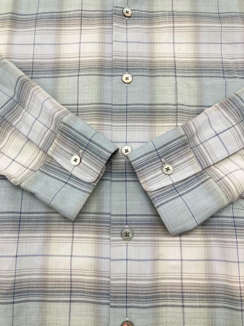 AURALEE（オーラリー）AURALEE (オーラリー) 長袖シャツ　SUPER LIGHT WOOL CHECK SHIRT ブルー サイズ:3の古着・服飾アイテム