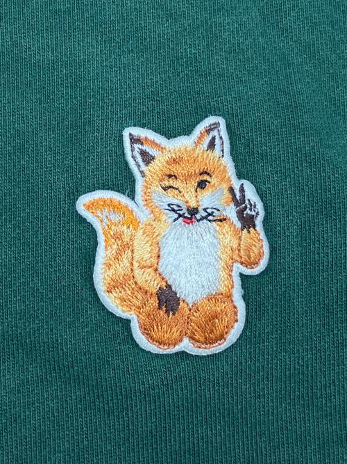 maison kitsune（メゾンキツネ）maison kitsune (メゾンキツネ) スウェット グリーン サイズ:XLの古着・服飾アイテム