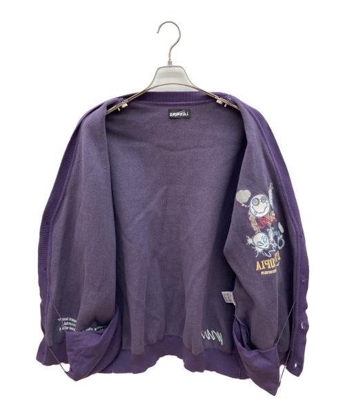 genzai（ゲンザイ）genzai (ゲンザイ) 厚手カーディガン パープル サイズ:Lの古着・服飾アイテム