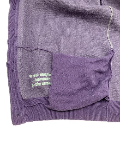 genzai（ゲンザイ）genzai (ゲンザイ) 厚手カーディガン パープル サイズ:Lの古着・服飾アイテム