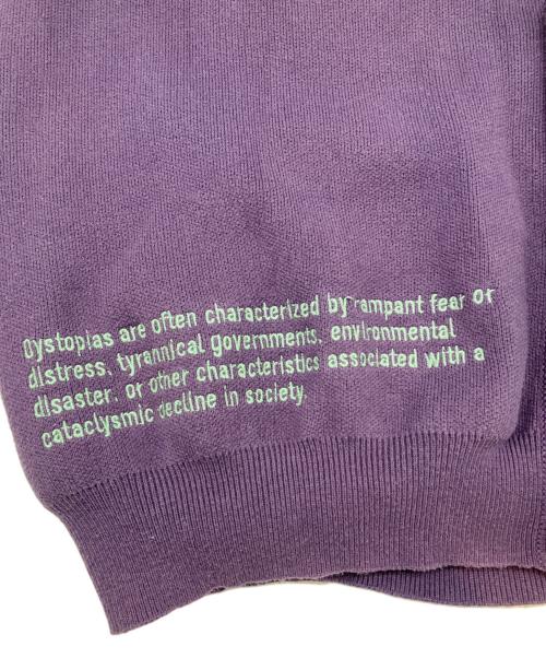 genzai（ゲンザイ）genzai (ゲンザイ) 厚手カーディガン パープル サイズ:Lの古着・服飾アイテム