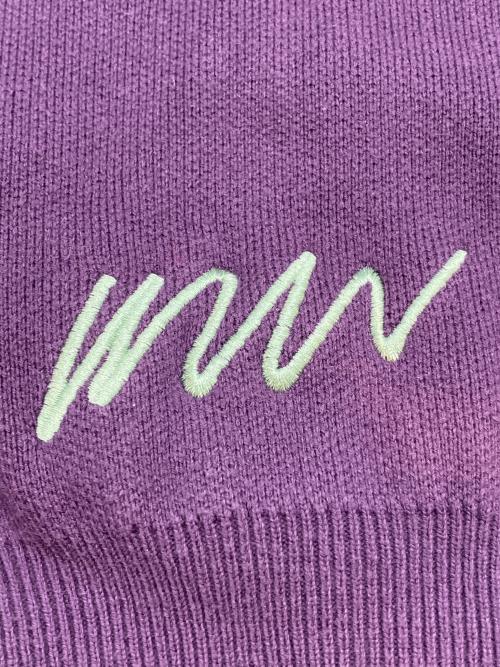 genzai（ゲンザイ）genzai (ゲンザイ) 厚手カーディガン パープル サイズ:Lの古着・服飾アイテム