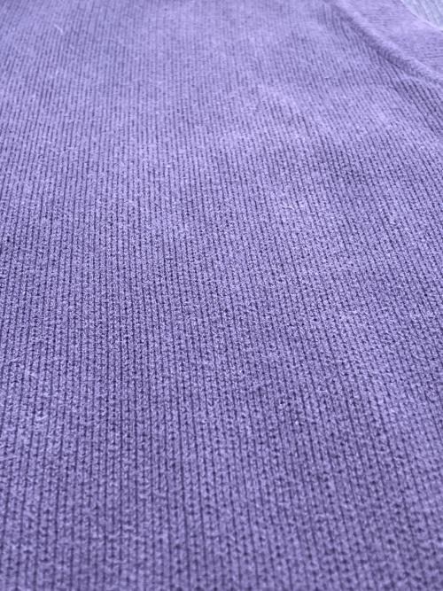 genzai（ゲンザイ）genzai (ゲンザイ) 厚手カーディガン パープル サイズ:Lの古着・服飾アイテム