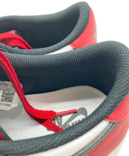 NIKE（ナイキ）NIKE (ナイキ) エアジョーダン1 レトロ ロー OG 'ブラック トゥ' ブラック×ホワイト×レッド サイズ:26.5の古着・服飾アイテム