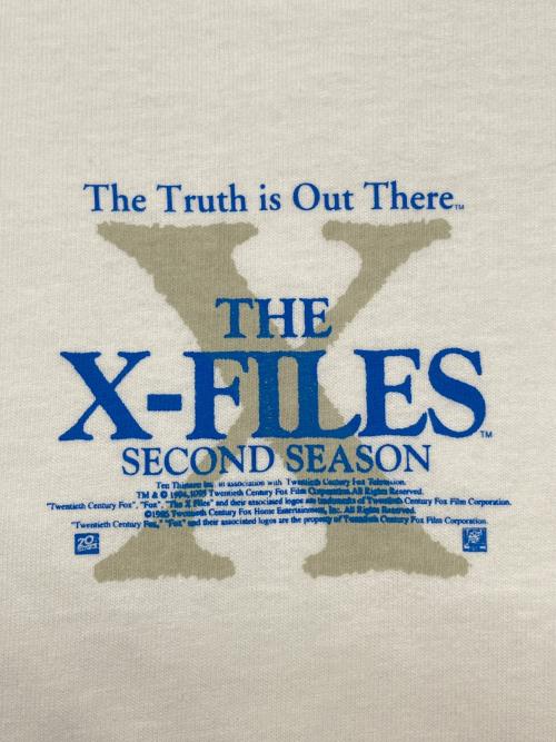 FRUIT OF THE LOOM（フルーツオブザルーム）FRUIT OF THE LOOM (フルーツオブザルーム) 80sプリントTシャツ　The X-FILE SECOND SEASON　シングルステッチ ホワイト サイズ:Lの古着・服飾アイテム