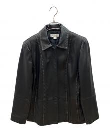 casual corner（カジュアルコーナ）の古着「90sレザージャケット　古着」｜ブラック