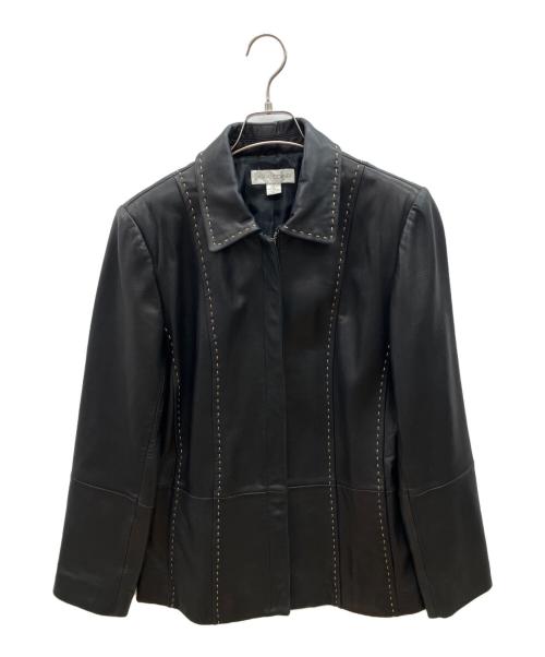 casual corner（カジュアルコーナ）casual corner (カジュアルコーナ) 90sレザージャケット　古着 ブラック サイズ:Sの古着・服飾アイテム