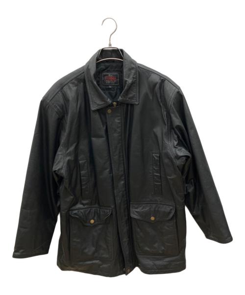 D'HOMME A HOMME（ドムアオム）D'HOMME A HOMME (ドムアオム) 90sカウレザージャケット　古着 ブラック サイズ:Lの古着・服飾アイテム