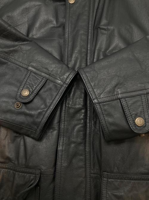 D'HOMME A HOMME（ドムアオム）D'HOMME A HOMME (ドムアオム) 90sカウレザージャケット　古着 ブラック サイズ:Lの古着・服飾アイテム