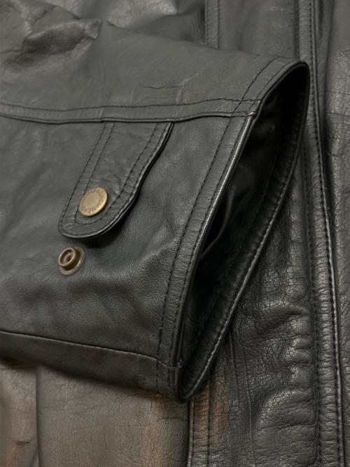 D'HOMME A HOMME（ドムアオム）D'HOMME A HOMME (ドムアオム) 90sカウレザージャケット　古着 ブラック サイズ:Lの古着・服飾アイテム