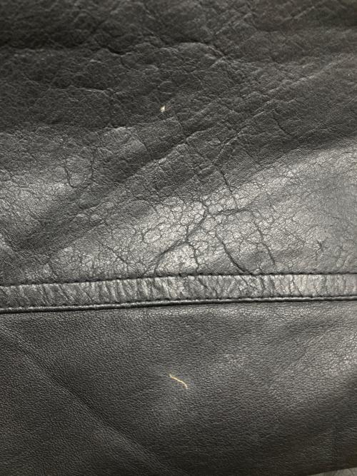 D'HOMME A HOMME（ドムアオム）D'HOMME A HOMME (ドムアオム) 90sカウレザージャケット　古着 ブラック サイズ:Lの古着・服飾アイテム