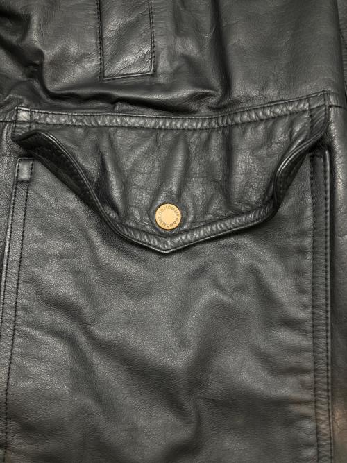 D'HOMME A HOMME（ドムアオム）D'HOMME A HOMME (ドムアオム) 90sカウレザージャケット　古着 ブラック サイズ:Lの古着・服飾アイテム