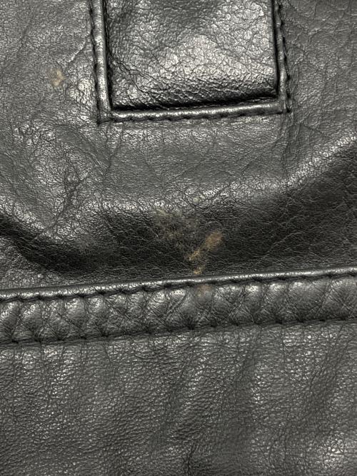 D'HOMME A HOMME（ドムアオム）D'HOMME A HOMME (ドムアオム) 90sカウレザージャケット　古着 ブラック サイズ:Lの古着・服飾アイテム