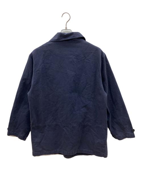 Eddie Bauer（エディーバウアー）Eddie Bauer (エディーバウアー) 80sコットンダブルジャケット　白タグ　古着 ネイビー サイズ:XSの古着・服飾アイテム