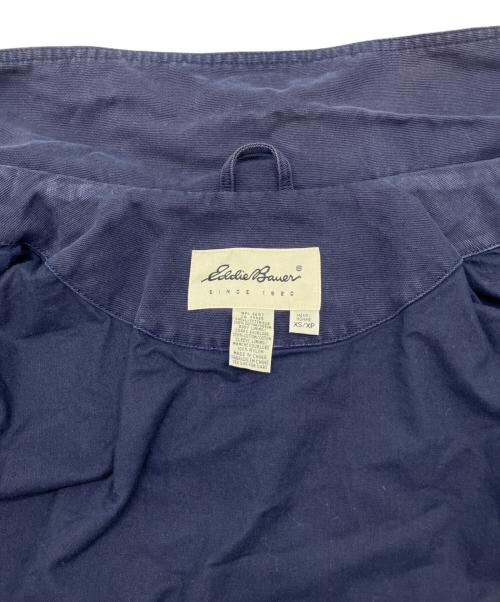 Eddie Bauer（エディーバウアー）Eddie Bauer (エディーバウアー) 80sコットンダブルジャケット　白タグ　古着 ネイビー サイズ:XSの古着・服飾アイテム