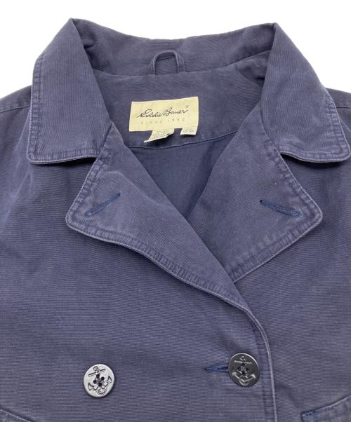 Eddie Bauer（エディーバウアー）Eddie Bauer (エディーバウアー) 80sコットンダブルジャケット　白タグ　古着 ネイビー サイズ:XSの古着・服飾アイテム