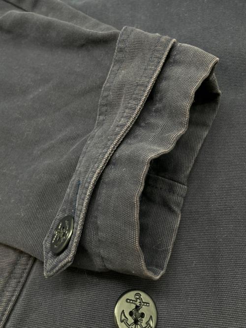 Eddie Bauer（エディーバウアー）Eddie Bauer (エディーバウアー) 80sコットンダブルジャケット　白タグ　古着 ネイビー サイズ:XSの古着・服飾アイテム