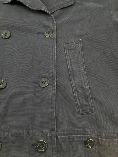 Eddie Bauer（エディーバウアー）Eddie Bauer (エディーバウアー) 80sコットンダブルジャケット　白タグ　古着 ネイビー サイズ:XSの古着・服飾アイテム