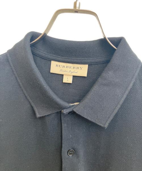 BURBERRY（バーバリー）BURBERRY (バーバリー) ポロシャツ ブラック サイズ:Lの古着・服飾アイテム