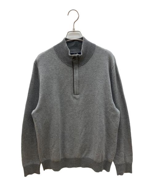 BROOKS BROTHERS（ブルックスブラザーズ）BROOKS BROTHERS (ブルックスブラザーズ) 90sハーフジップニット　古着 グレー サイズ:Ｍの古着・服飾アイテム