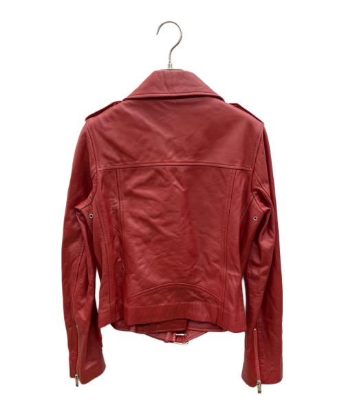 ARMA（アーマ）ARMA (アーマ) ダブルライダースジャケット レッド サイズ:36の古着・服飾アイテム