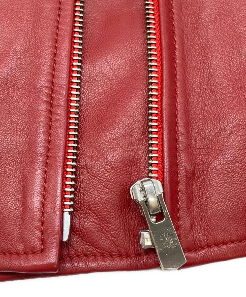 ARMA（アーマ）ARMA (アーマ) ダブルライダースジャケット レッド サイズ:36の古着・服飾アイテム