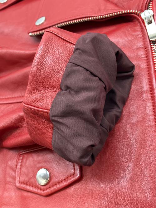 ARMA（アーマ）ARMA (アーマ) ダブルライダースジャケット レッド サイズ:36の古着・服飾アイテム