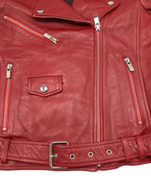 ARMA（アーマ）ARMA (アーマ) ダブルライダースジャケット レッド サイズ:36の古着・服飾アイテム