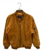 BUGLE BOYビューグルボーイ）の古着「ボンバージャケット　古着」｜ライトブラウン